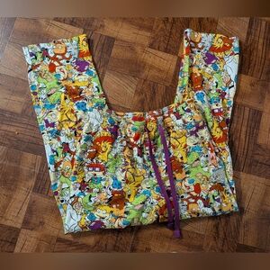 2018 Nickelodeon All Over Print Cartoon Nostalgia Women's Small Lounge Pants